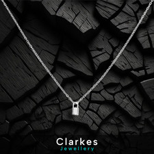 Ladies Silver Heart Padlock