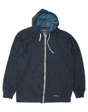 O'NEILL Mens Zip Hoodie Sweater XL Navy Blue Polyester AD08