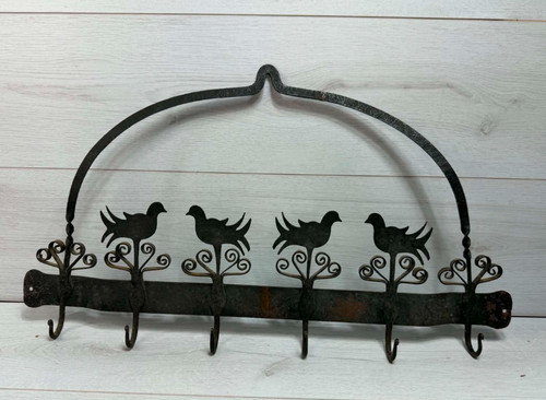 Vintage wrought iron bird wall - vintage,