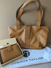 joshua taylor leather handbag With Purse And Dust Bag