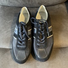 GEOX Respira Navy Blue Leather Suede Lace Up Trainers UK 10 EUR 44 Never Worn