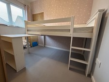 White Cabin Bed With Pull Out