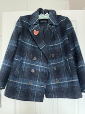 M&S Tartan Peacoat Size 12