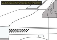 Transporter Check Stickers Decals Front Wing Stripes Van Camper VW T5.1 T30 T32