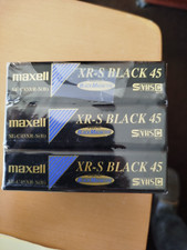 Maxell Super VHS-C  SVHSC Professional Master Grade XR-S BLACK 45 Video tapes x3