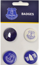 Everton FC 4 Pack Metal Button Badge Set Brand New Design