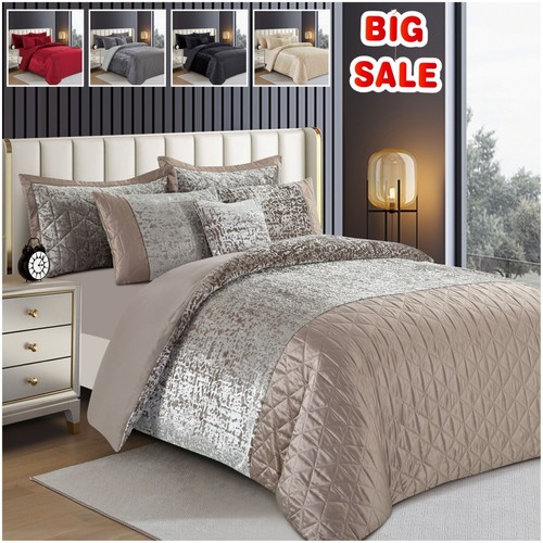 Luxury crushed velvet duvet - luxury,