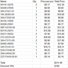 CUSTOM ORDER Yamaha RX KING Spareparts
