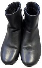Fitflop Black Leather Pilar Ankle Boots - Size UK 6