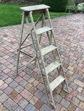vintage step ladder wooden