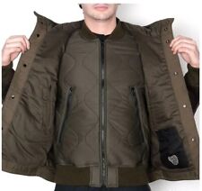 Stone Island Anniversary Olive & Brown Waxed Leather 3 in 1 Coat Size Large