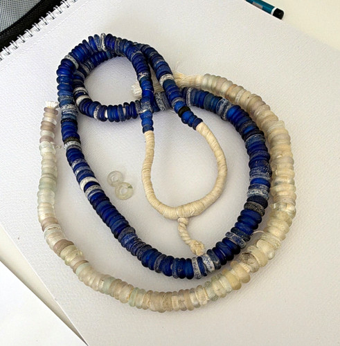 African glass trade beads.