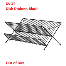 New IKEA KVOT Dish Drainer – Black Compact & Modern Kitchen Drying Rack