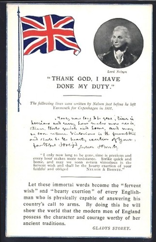 Postcard admiral lord nelson - postcard,