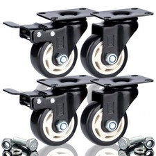 4 x Heavy Duty 75mm PU Swivel