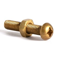 Brass pan head - nuts, set