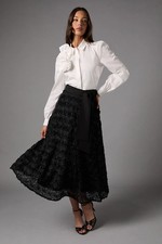Coast Black Midi Skirt Womens