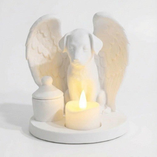 Angel dog memorial urn - angel,