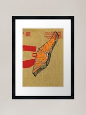 Salmon Steak Framed Art Print
