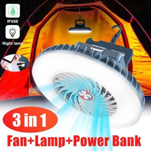 Portable tent light led fan - tent,