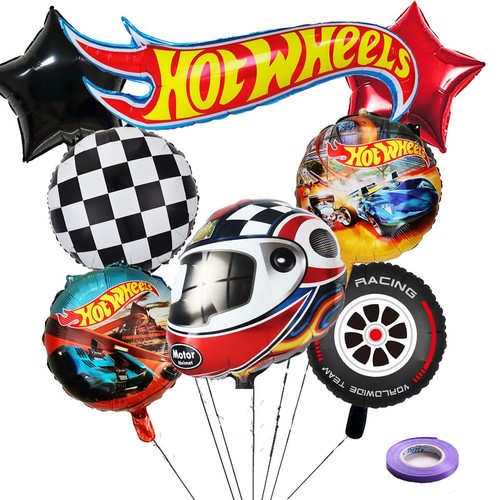 Pcs hot wheels foil balloons - wheels,