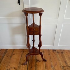 Antique wooden plant stand - wooden,