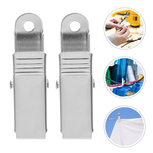 Mini silver metal clips for - silver,