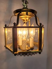 Vtg Brass Hall Lantern Ceiling