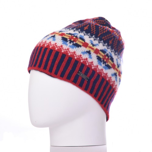 Merino wool fair isle red - merino,