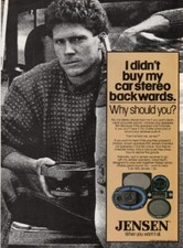 Jensen - Car Speakers  - Original Magazine Ad - 1984