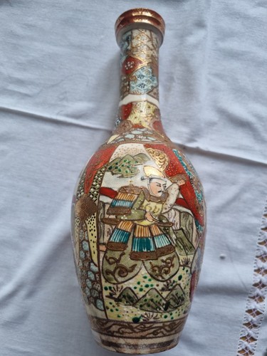 Vintage satsuma ware bottle - satsuma,