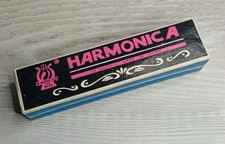 Vintage Metallica Blue Parrot Harmonica Mouth Organ 16-Hole C Musical Instrument