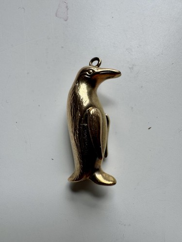 Vintage 9ct gold penguin - vintage,