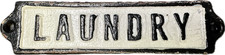 Cast Iron “LAUNDRY” Sign