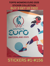 TOPPS WOMENS EURO 2025 SWITZERLAND STICKERS #1 - #156 GROUP A & B