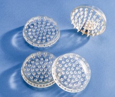 Clear Spiked Castor Cups for Carpet Protection, Set of 4, Dia. 5.5cm USED