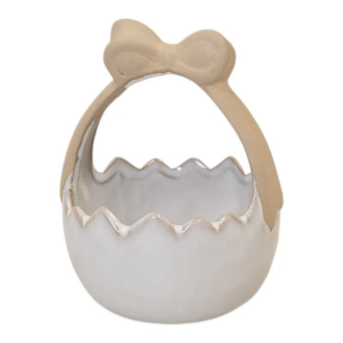Ceramic easter egg basket - easter,