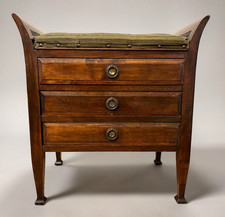 Antique Wooden Piano Stool