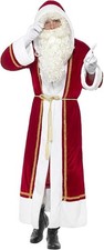 Mens Deluxe Santa Cloak, Red