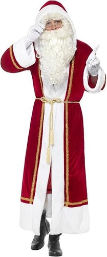 Mens deluxe santa cloak red - mens,