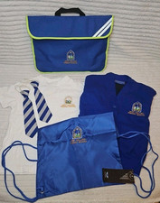 West Malling Primary School Boys 7-9yrs Uniform 2x Bags 2x Ties  Cardigan & Tee