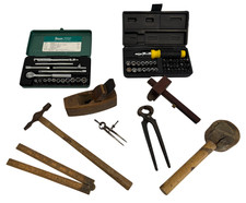Vintage & Modern Tools Mixed Lot Woodworking Socket Set Hammer Plane - D50 O956