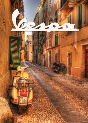 Vespa scooter poster - poster,