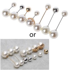 Double Faux Pearl Brooch