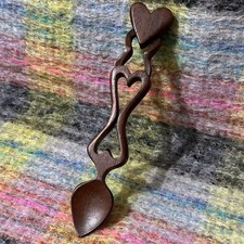9" antique vintage carved
