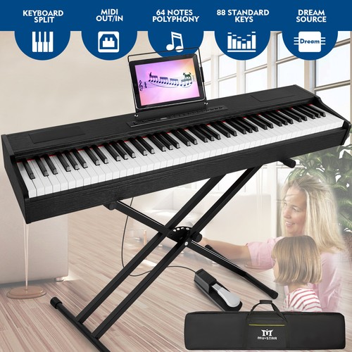 Black 88key full - 88key, weighted