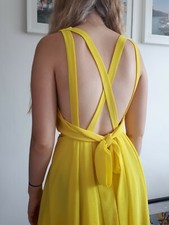 Louche / Joy Yellow Strappy Summer Dress 10