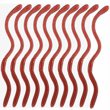 10 Pieces Fake Earthworm Plastic Lifelike faux Worm Stretchy Rubber Trick Toy 