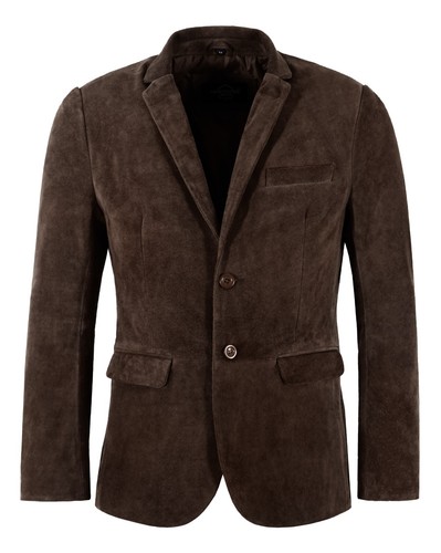 Men leather blazer - men's,