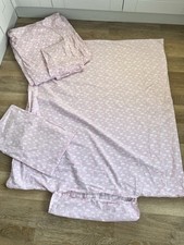 2 Girls Pink Little White Company Cloud Cot Bed Duvet & Pillow Cover Sets 
